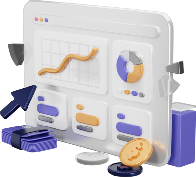 Financial Dashboard 3D Icon